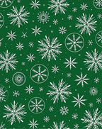 Emerald White Snowflake Scatter Rug