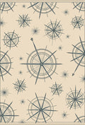 Nautical Compass Rose Cream Rug