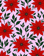 Crimson Blossom Spring Garden Rug