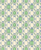 Geometric Emerald Octagon Arrangement Rug