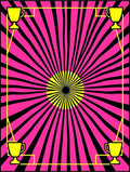 Radiant Pink Yellow Trophy Border Rug