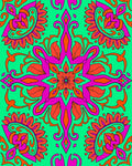 Vibrant Vivid Pink Floral Medallion Rug
