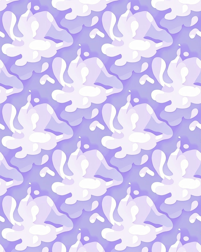 Soft Lavender Abstract Splash Rug