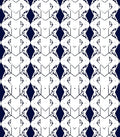 Navy White Geometric Art Deco Harmony Rug