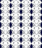 Navy White Geometric Art Deco Harmony Rug