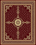Crimson Gold Ornate Paisley Medallion Rug