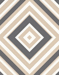 Geometric Diamond Gray Beige Rug