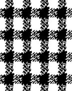 Black White Houndstooth Checkerboard Textile Rug