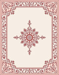 Crimson Floral Border Medallion Rug