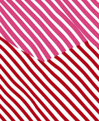 Charming Red Pink Stripe Composition Rug