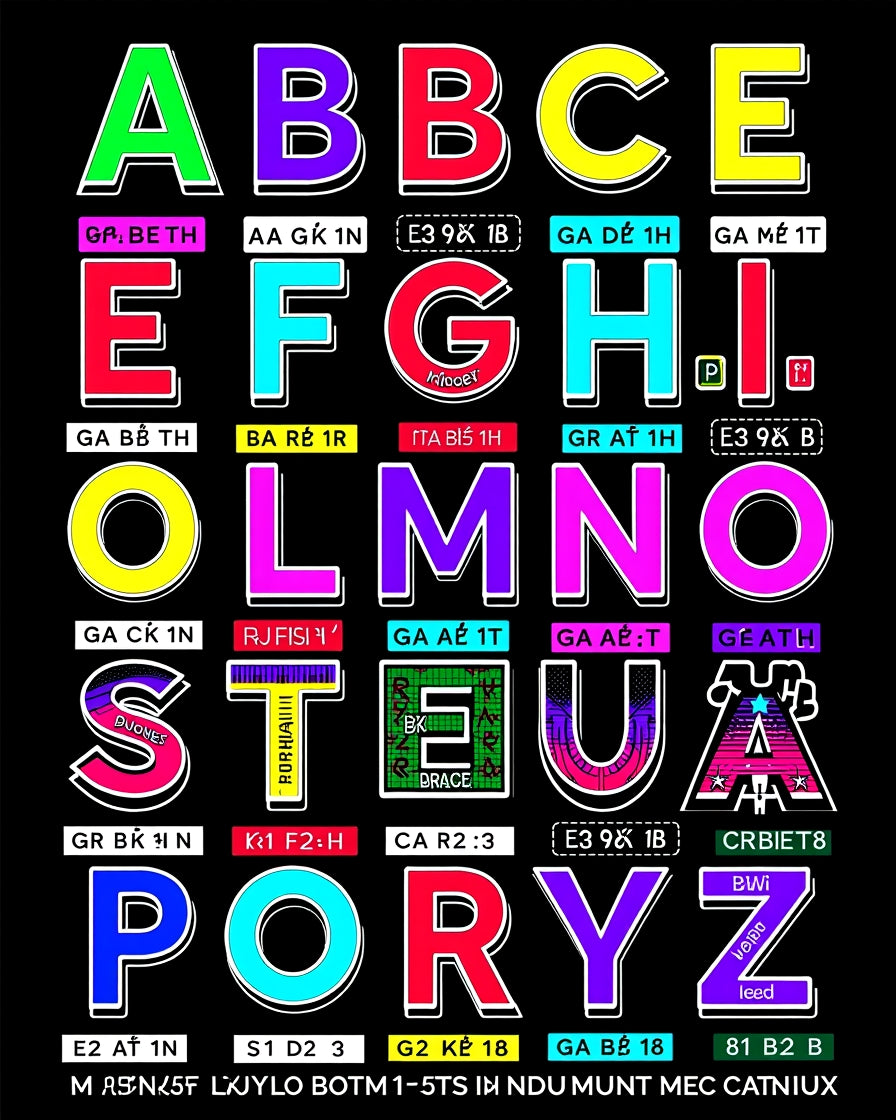 Bright Alphabet Chart Colors Rug