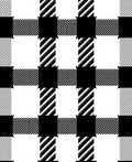 Black White Buffalo Plaid Squares Rug
