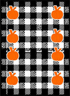 Orange Pumpkin Buffalo Check Rug