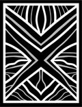 Bold Black White Geometric Abstract Rug