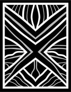 Bold Black White Geometric Abstract Rug