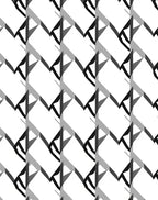 Black White Broken Chevron Rug