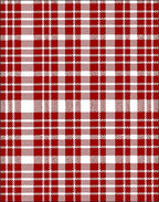 Classic Red White Tartan Check Rug