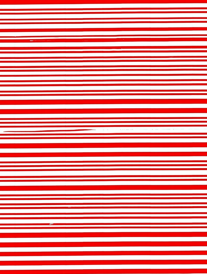 Bold Red White Stripe Rug