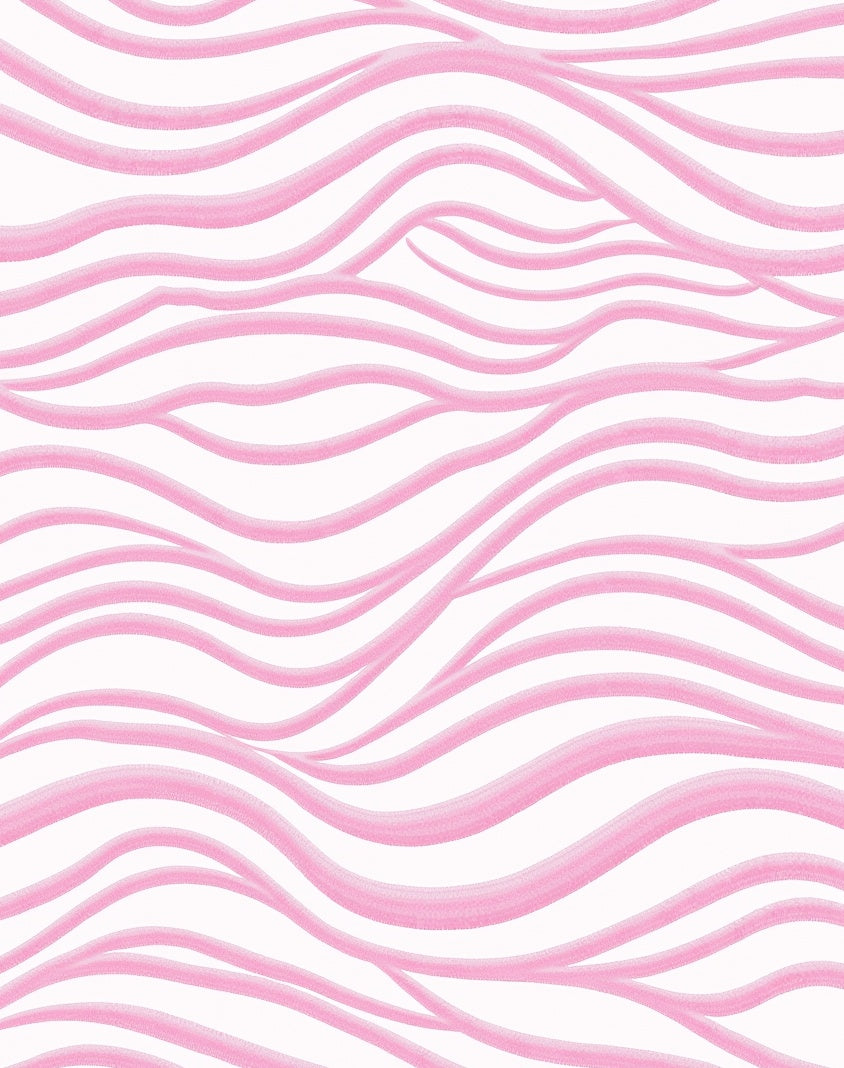 Soft Pink Abstract Swirl Rug