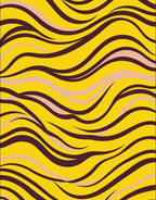 Golden Wavy Stripe Interplay Rug