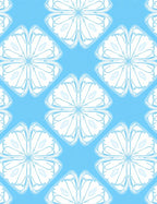 Pale Blue White Quatrefoil Abstract Rug