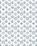 Light Blue Snowflake Diamond Medallion Rug