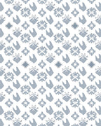 Light Blue Snowflake Diamond Medallion Rug