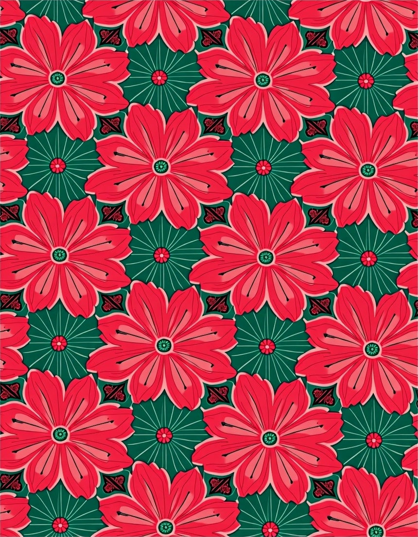 Vibrant Red Floral Radiance Rug