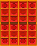 Red Orange Joyful Face Stack Rug