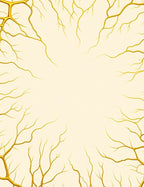 Golden Vein Branch Border Rug