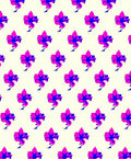 Vibrant Pink Blue Floral Medallions Rug