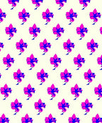 Vibrant Pink Blue Floral Medallions Rug