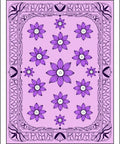Art Nouveau Lilac Floral Frame Rug