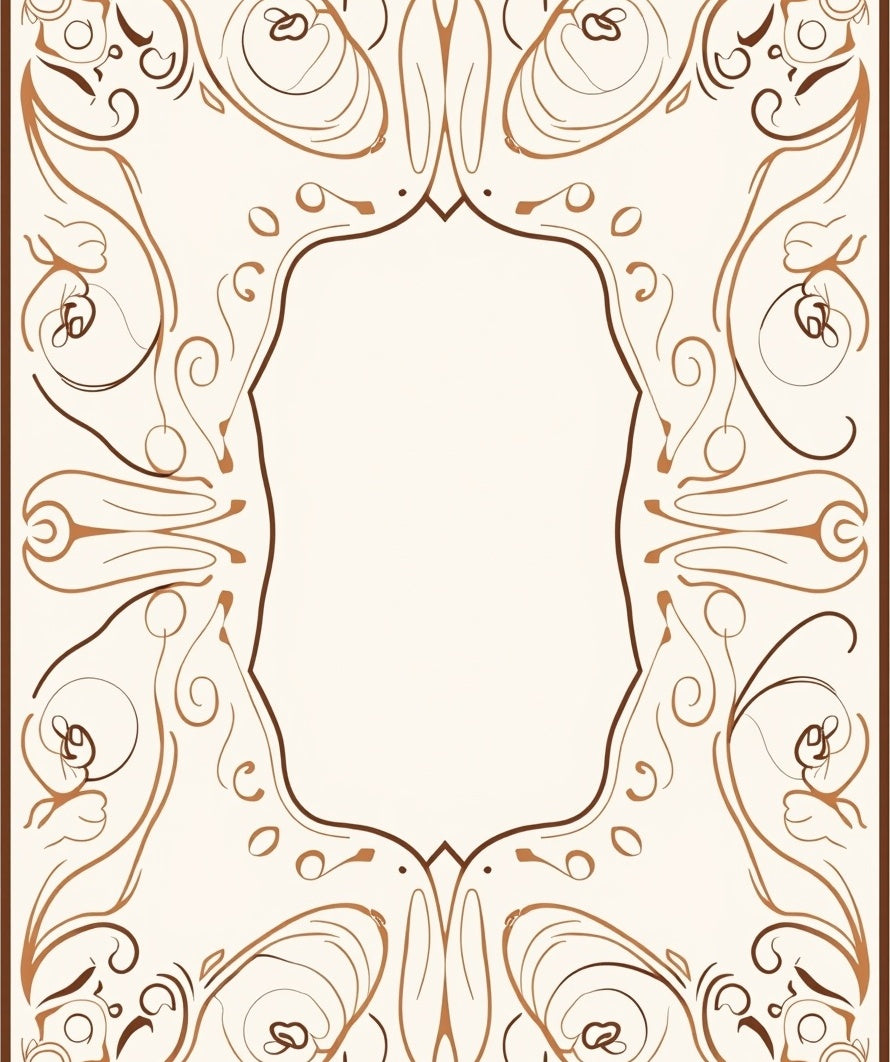 Brown Paisley Archway Scrollwork Aura Rug