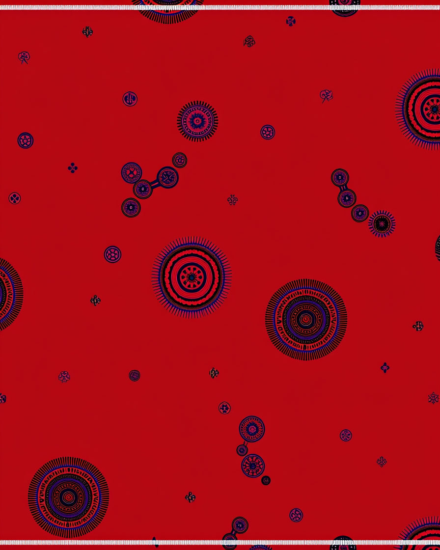 Crimson Mandala Medallion Collection Rug