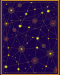 Cosmic Gold Starry Night Constellation Rug