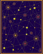 Cosmic Gold Starry Night Constellation Rug