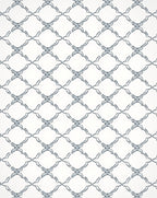 Gray Lattice Arabesque Overlay Rug