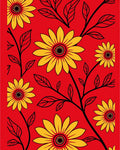Bold Yellow Sunflower Floral Vines Rug