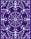 Majestic Purple White Mandala Flourish Rug