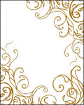 Gilded Gold Swirl Botanical Accents Rug