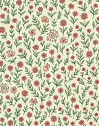 Coral Petal Twig Garland Rug
