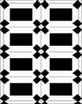Bold Black White Geometric Diamond Grid Rug
