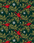 Red Cardinal Winter Nature Scene Rug