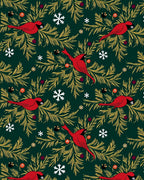 Red Cardinal Winter Nature Scene Rug