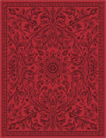 Crimson floral vine intricate Rug
