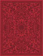 Crimson floral vine intricate Rug