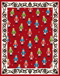 Red Nutcracker Soldier Festive Repeat Rug