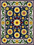 Vibrant Yellow Sunflower Garden Rug