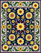 Vibrant Yellow Sunflower Garden Rug